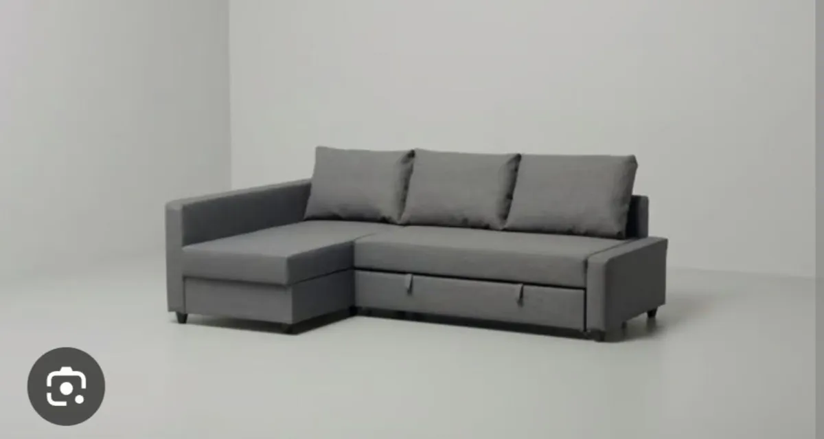 IKEA corner couch. Converts to double bed - Image 1