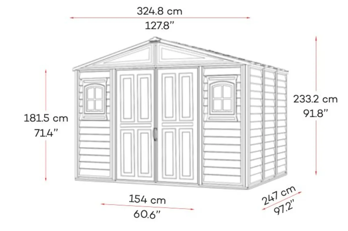 Woodbridge Plus 10.5×8 Shed – Maintenance Free - Image 2