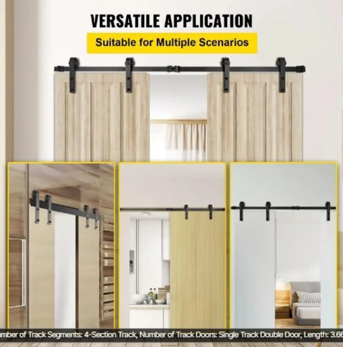 Sliding Barn Door Hardware Kit - Image 1