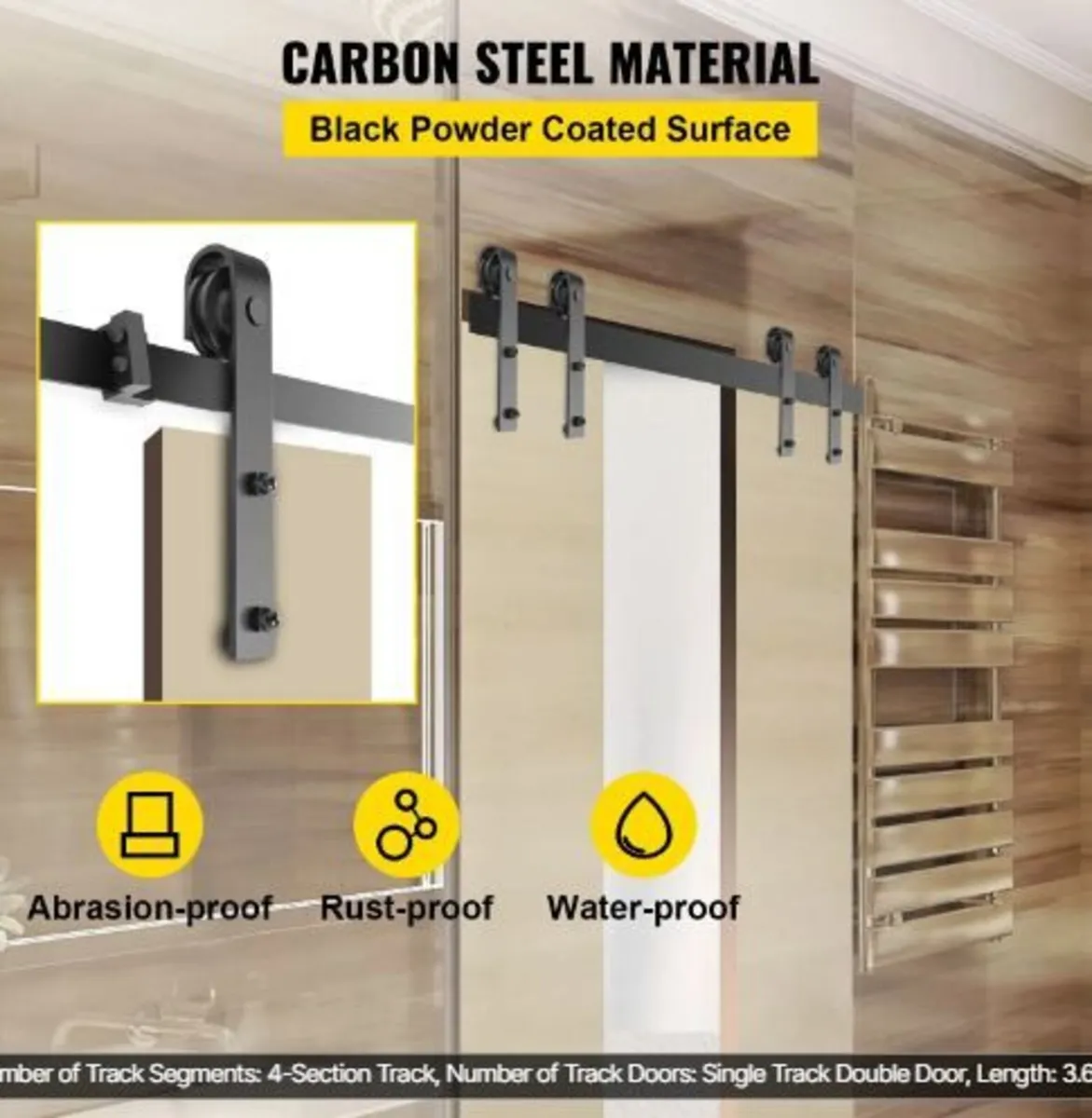 Sliding Barn Door Hardware Kit - Image 3
