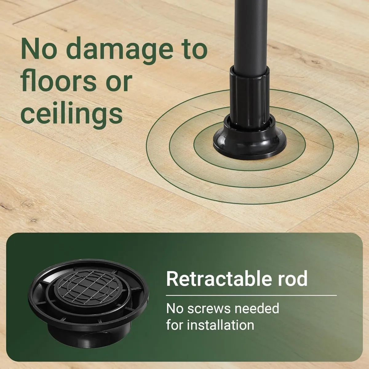 Telescopic Clothes Rail with Adjustable L-Shaped - Image 4