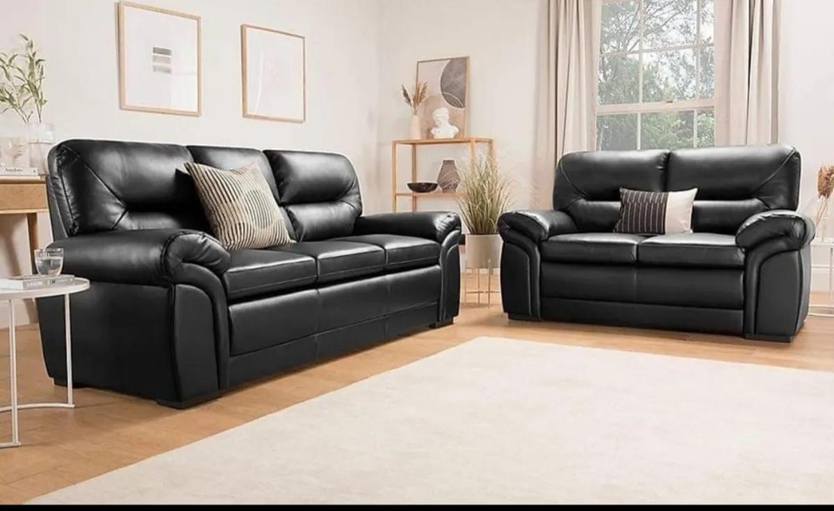 New leather sofa