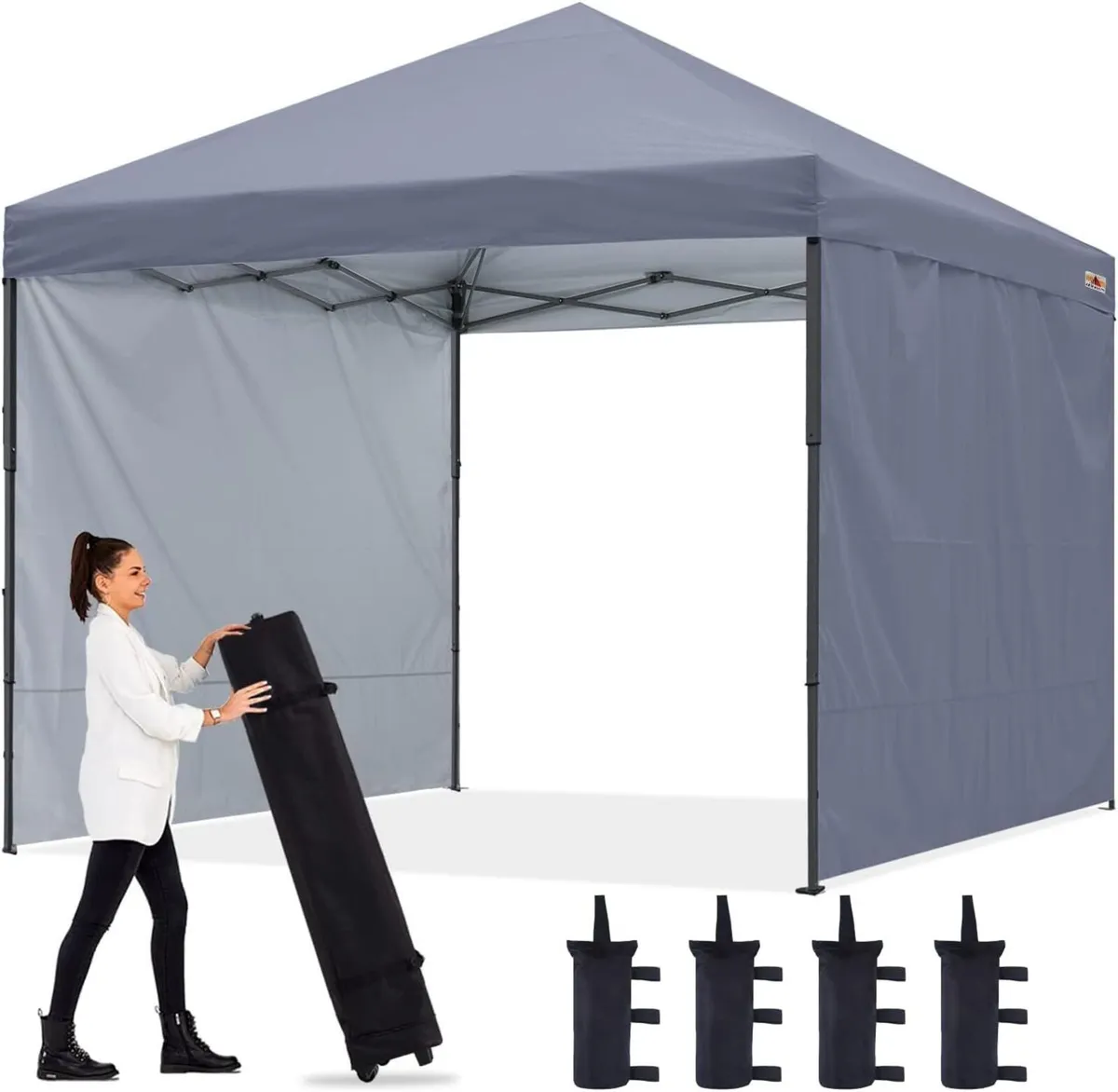Pop Up Gazebo with Two Side Panels - Image 1