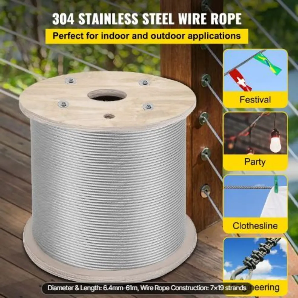 1/4" Stainless Steel Cable 200FT - Image 3