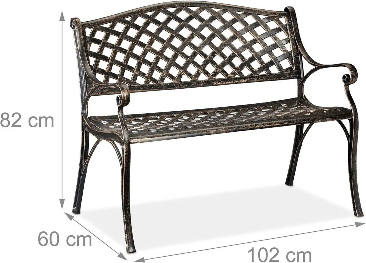 Garden Bench 2 Seater Terrace Patio - Image 3