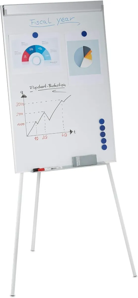 Flipchart Whiteboard Magnetic Height-Adjustable - Image 1