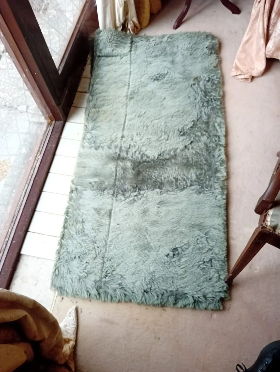 Charcoal Genuine Mohair Rug