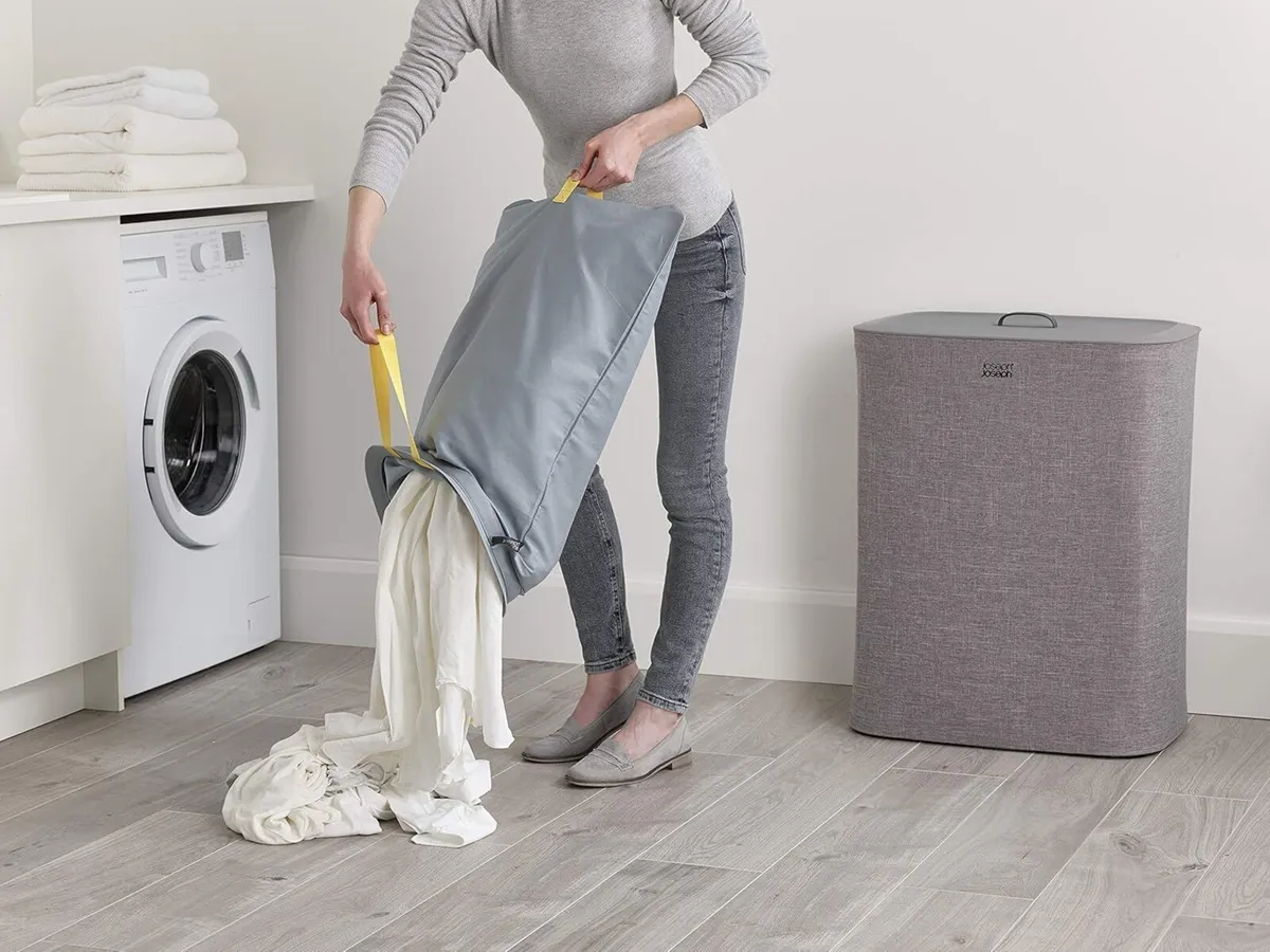 90-Litre Laundry Separation Basket with Lid 2 - Image 4