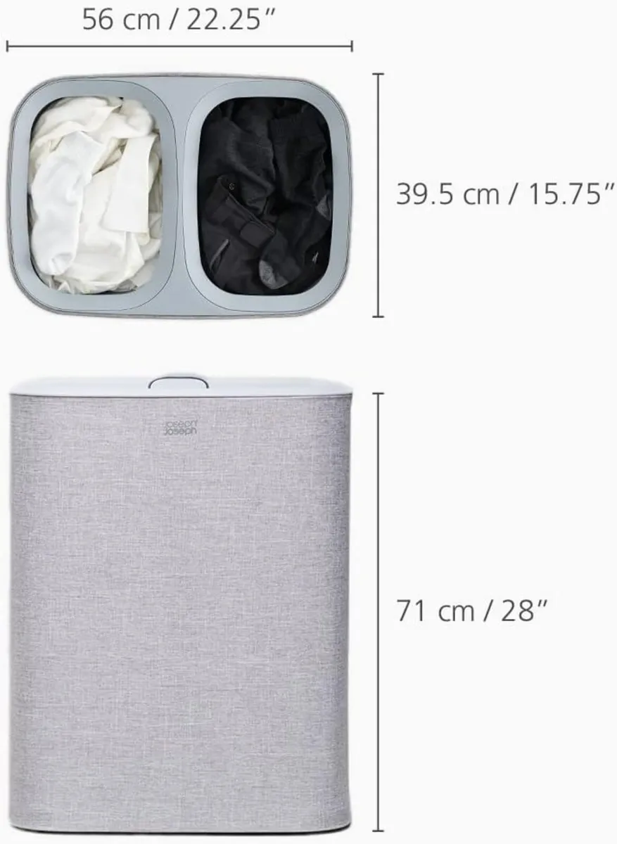 90-Litre Laundry Separation Basket with Lid 2 - Image 3