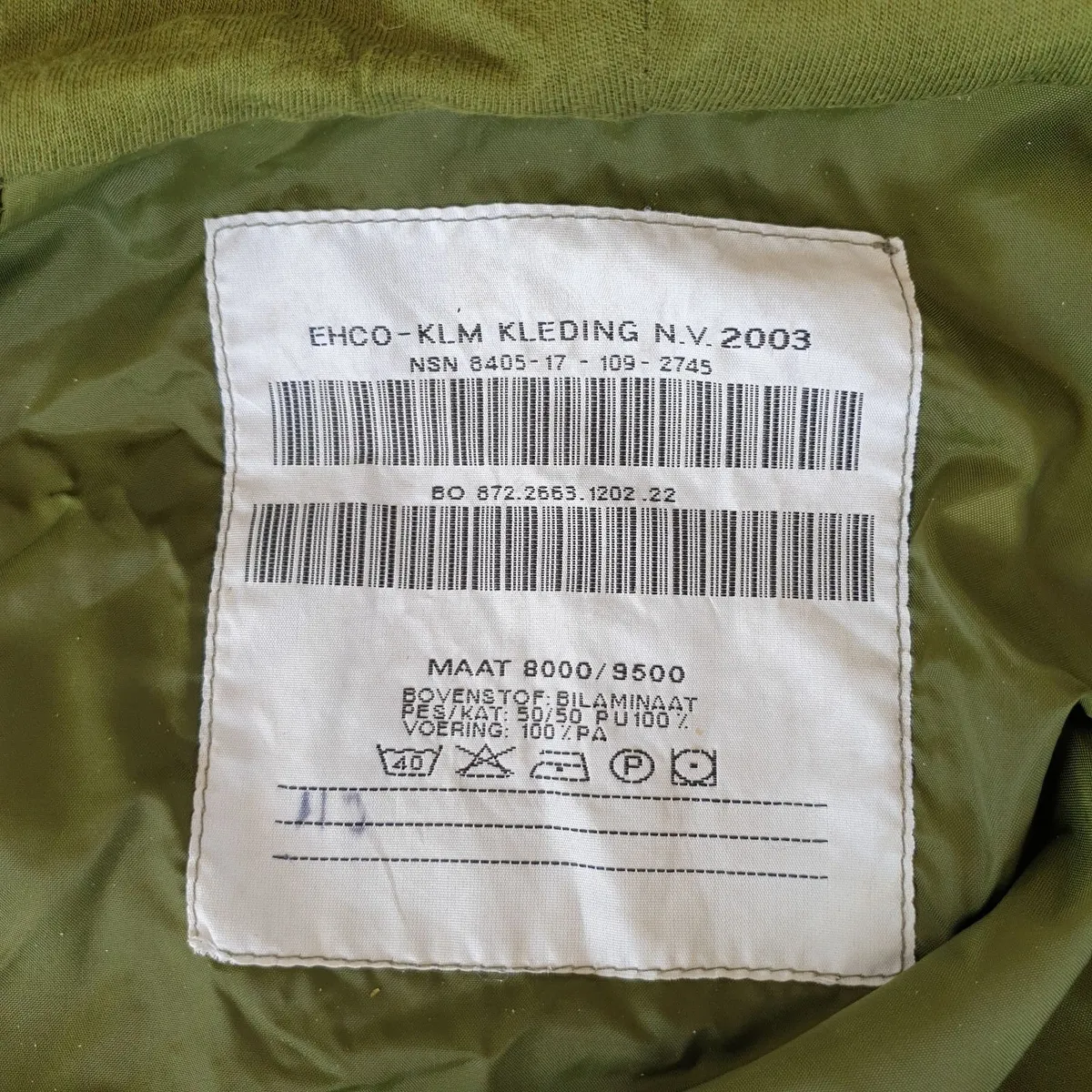 Dutch military wet weather parka jacket hooded - Image 4