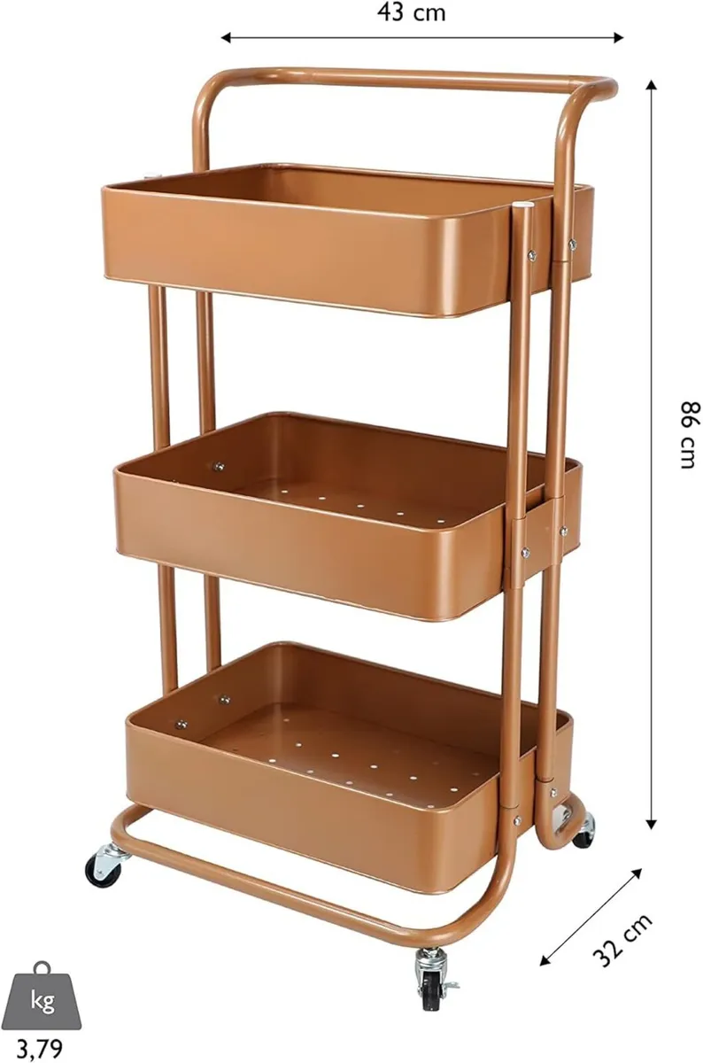 Mobile Kitchen Bathroom Office 3 Tier Serving - Image 3