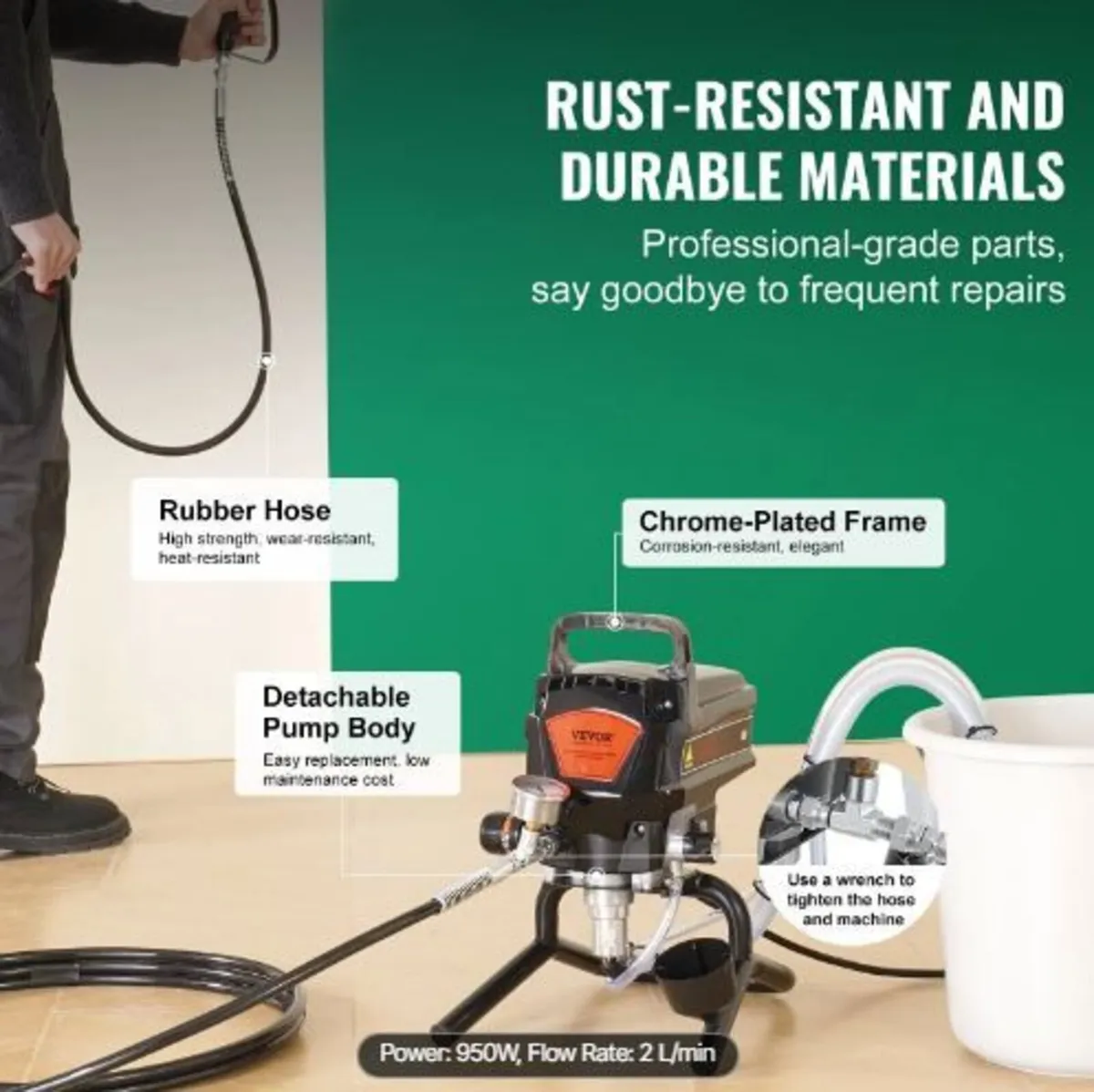 Stand Airless Paint Sprayer, 950W - Image 3