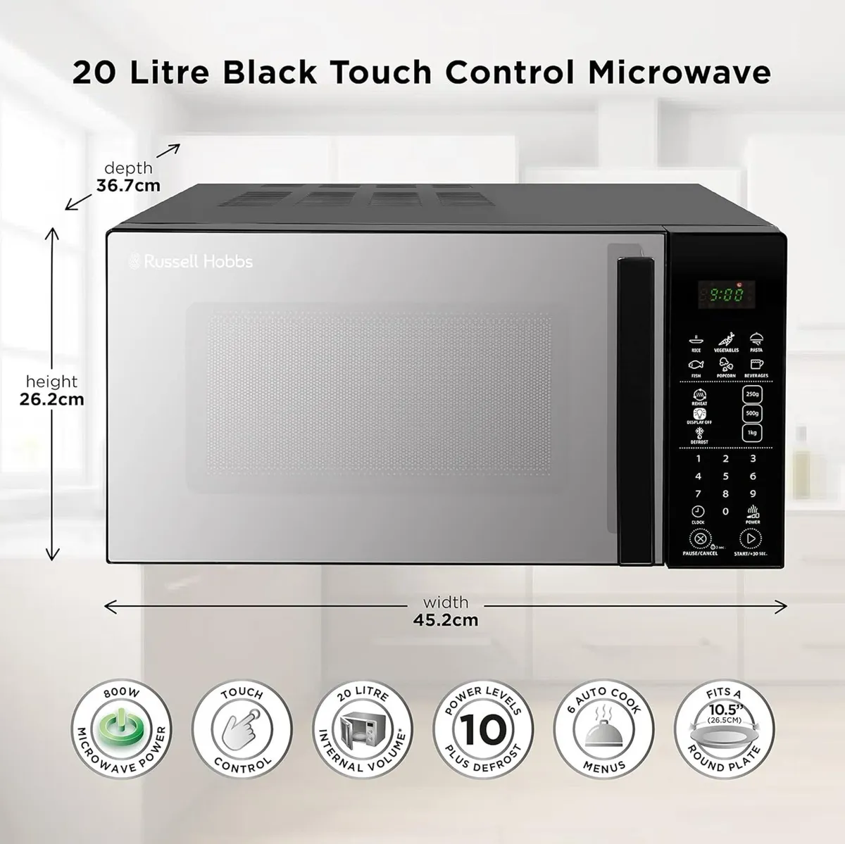 20L 800W Touch Control Digital Solo - Image 2
