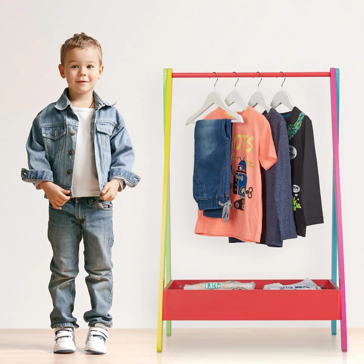 Children’s Clothes Rail Rack for Bedroom Or - Image 3
