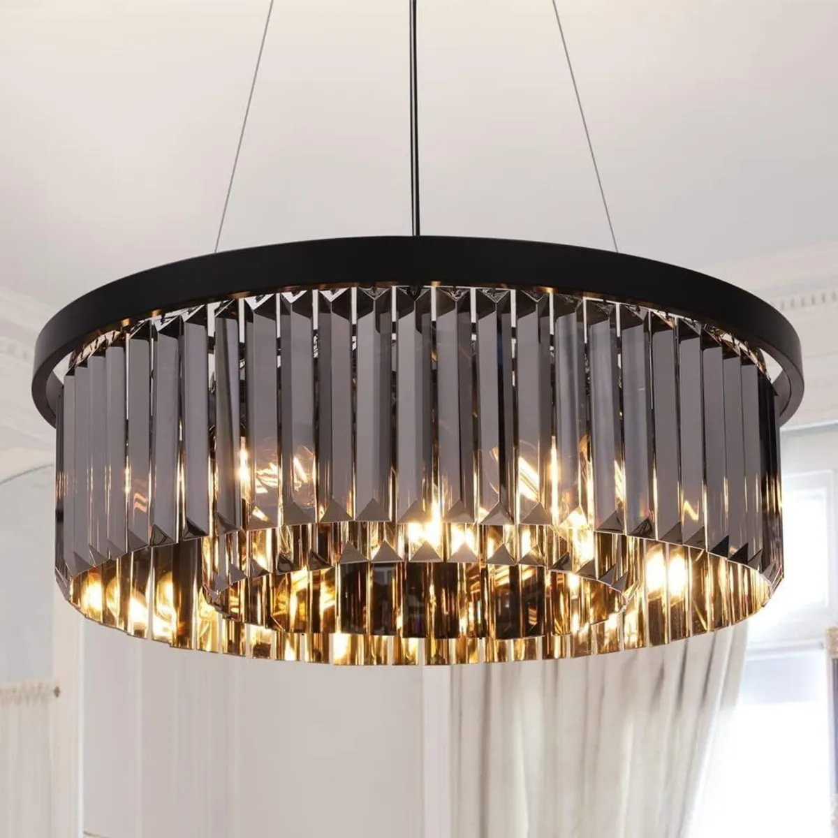 Crystal Chandelier for Foyer Dining Room 6 Lights - Image 1