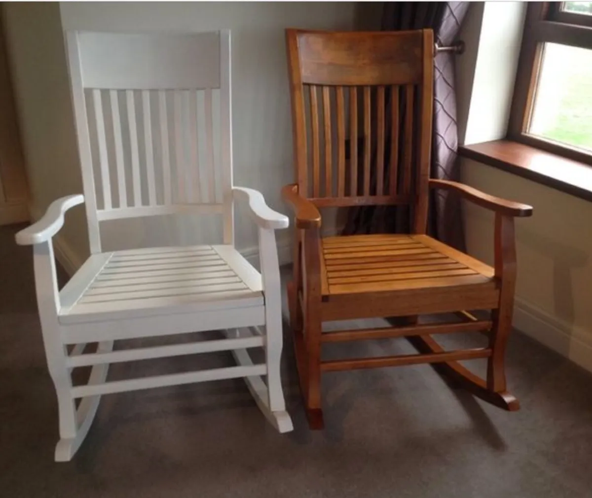 Solid Wood Traditional Rocking Chair - Image 1