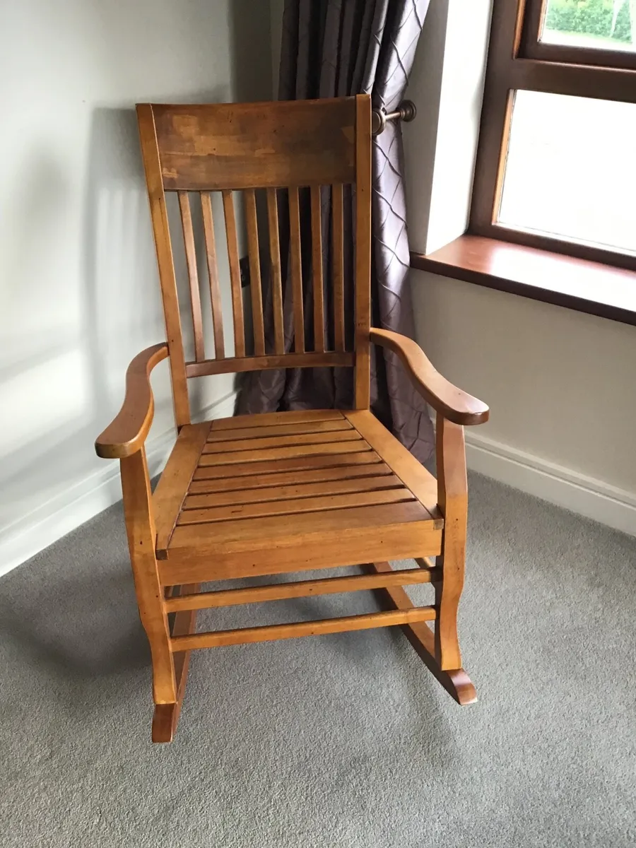 Solid Wood Traditional Rocking Chair - Image 3