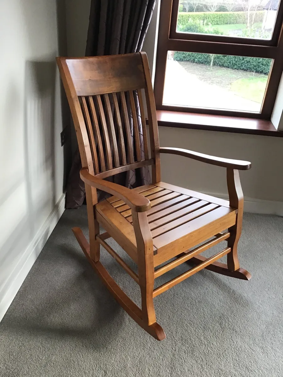 Solid Wood Traditional Rocking Chair - Image 4