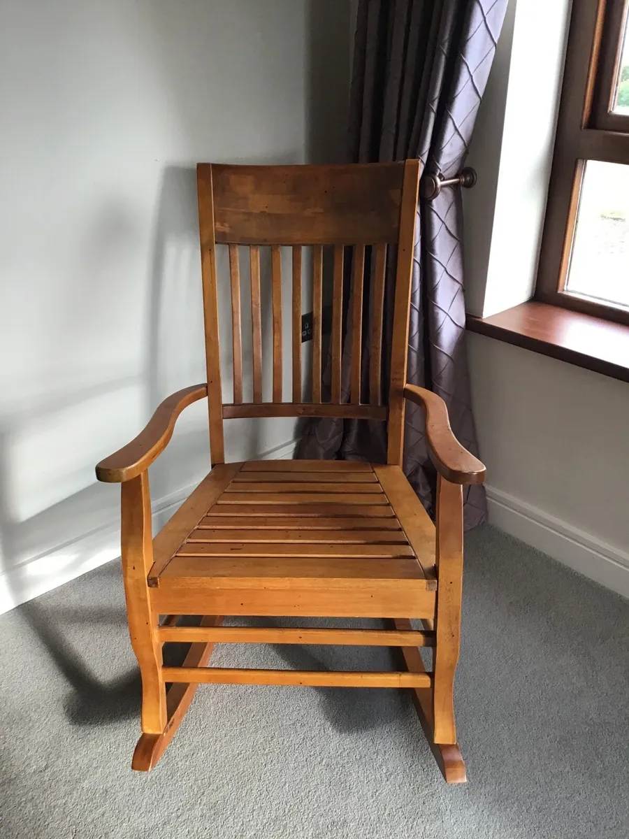 Solid Wood Traditional Rocking Chair - Image 2