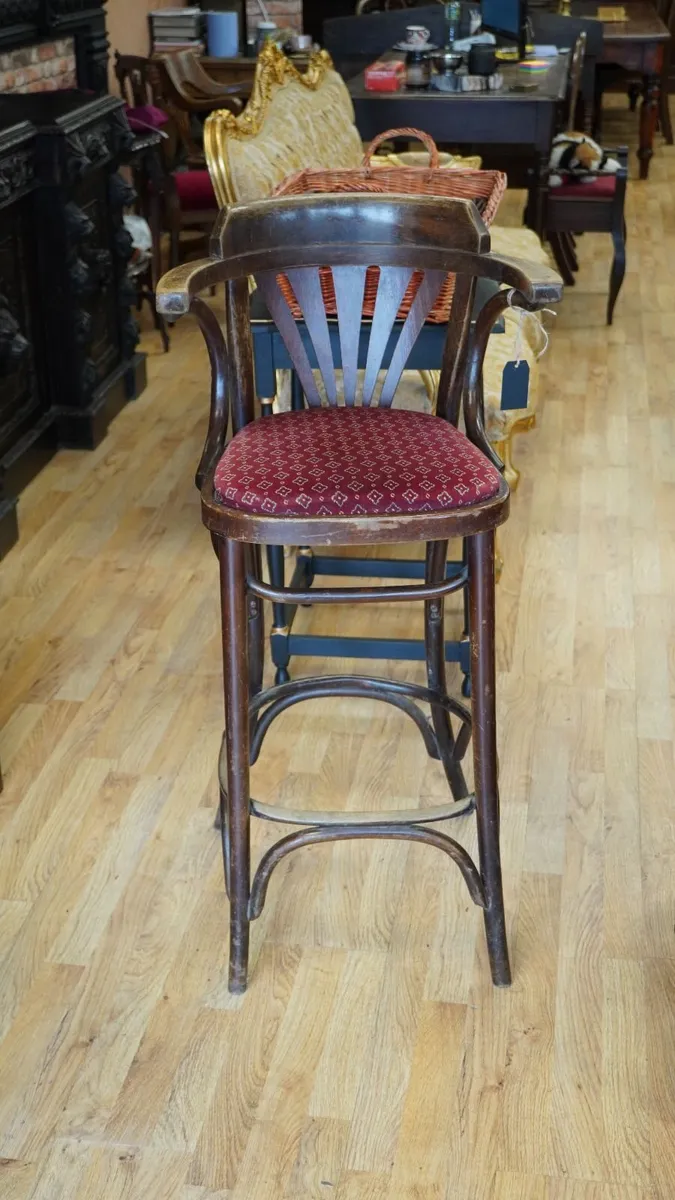Vintage Bentwood Bar Stool - Image 1