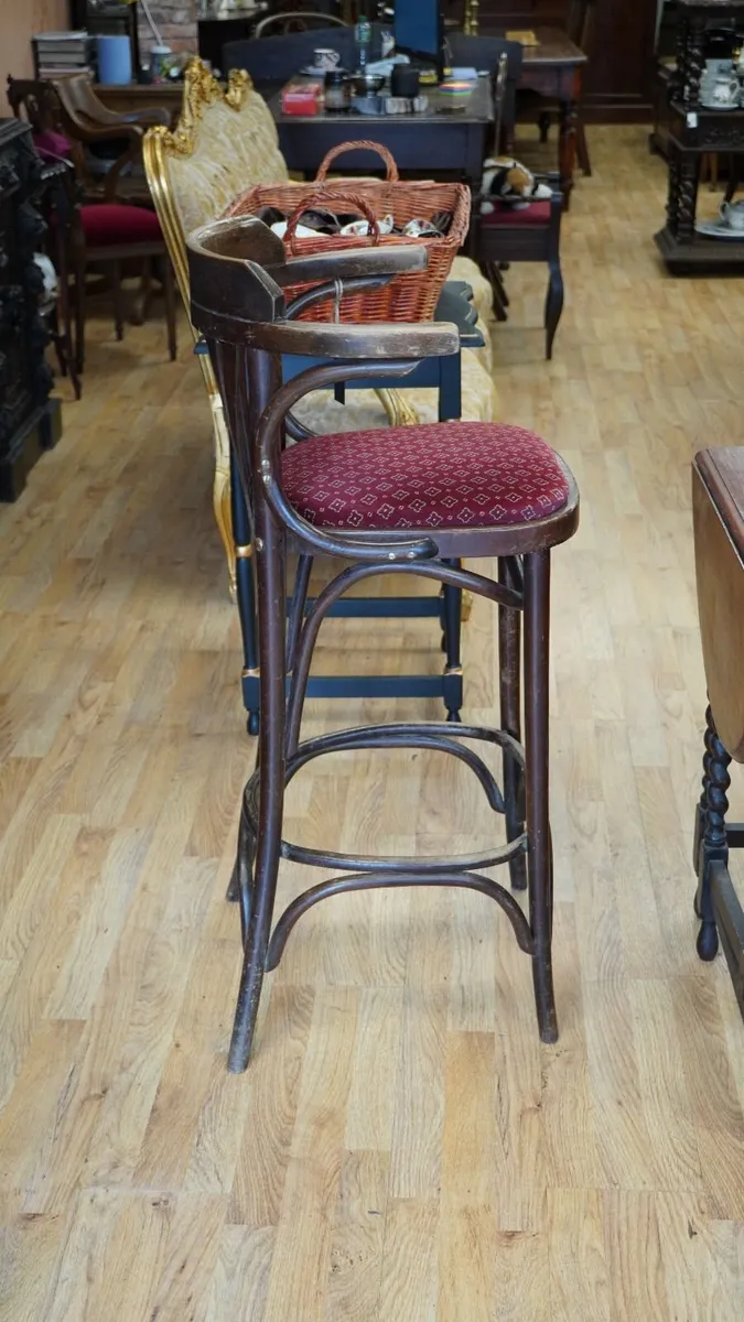 Vintage Bentwood Bar Stool - Image 2
