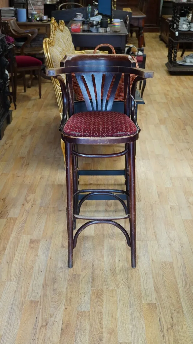 Vintage Bentwood Bar Stool - Image 1