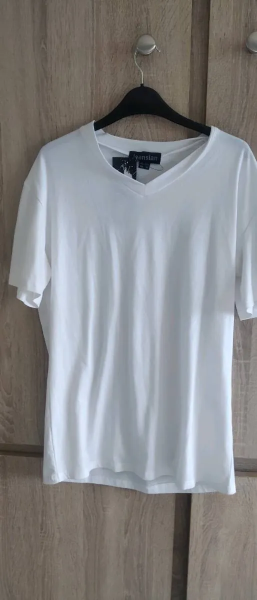 German style t shirt white size small - Image 1