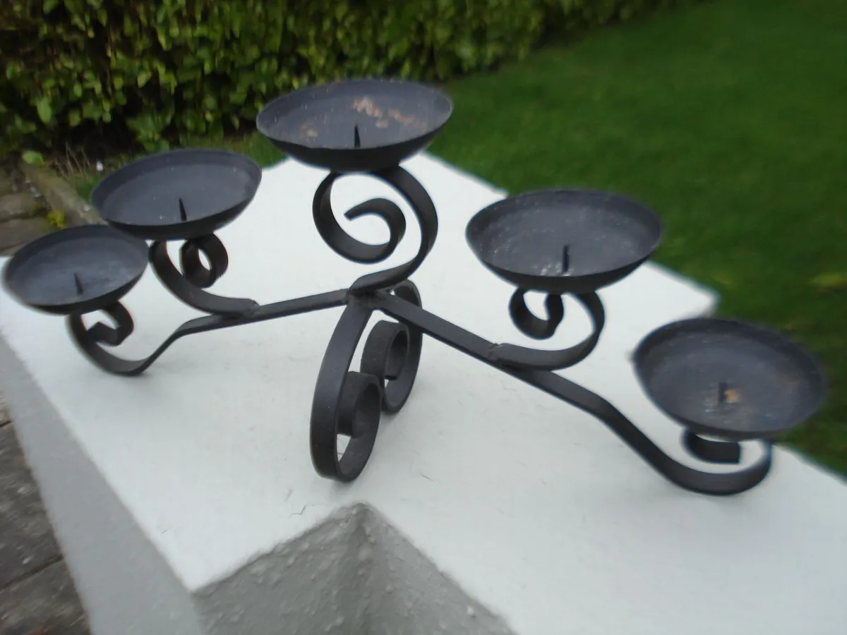 LARGE HEAVY DUTY METAL CANDLE HOLDERS. 3. - Image 3