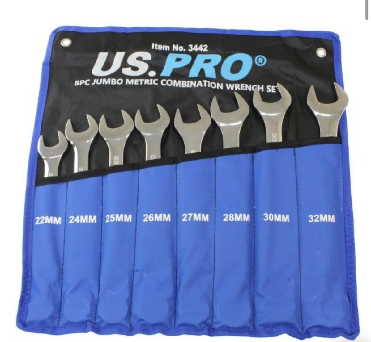 Brand New 8Pc Jumbo Metric Combination Spanner Set - Image 1