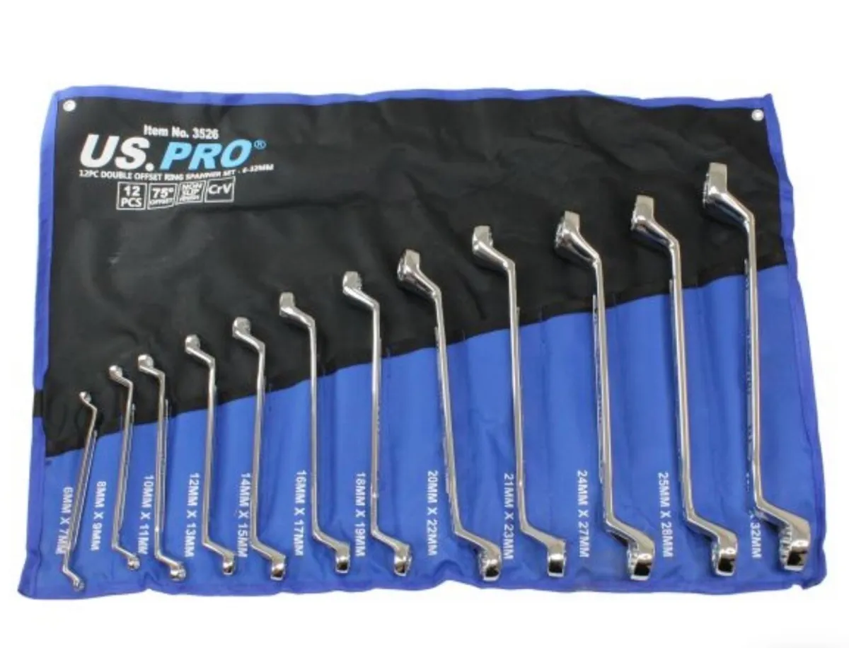 Brand New 12Pcs Double Offset Ring Spanner Set - Image 2