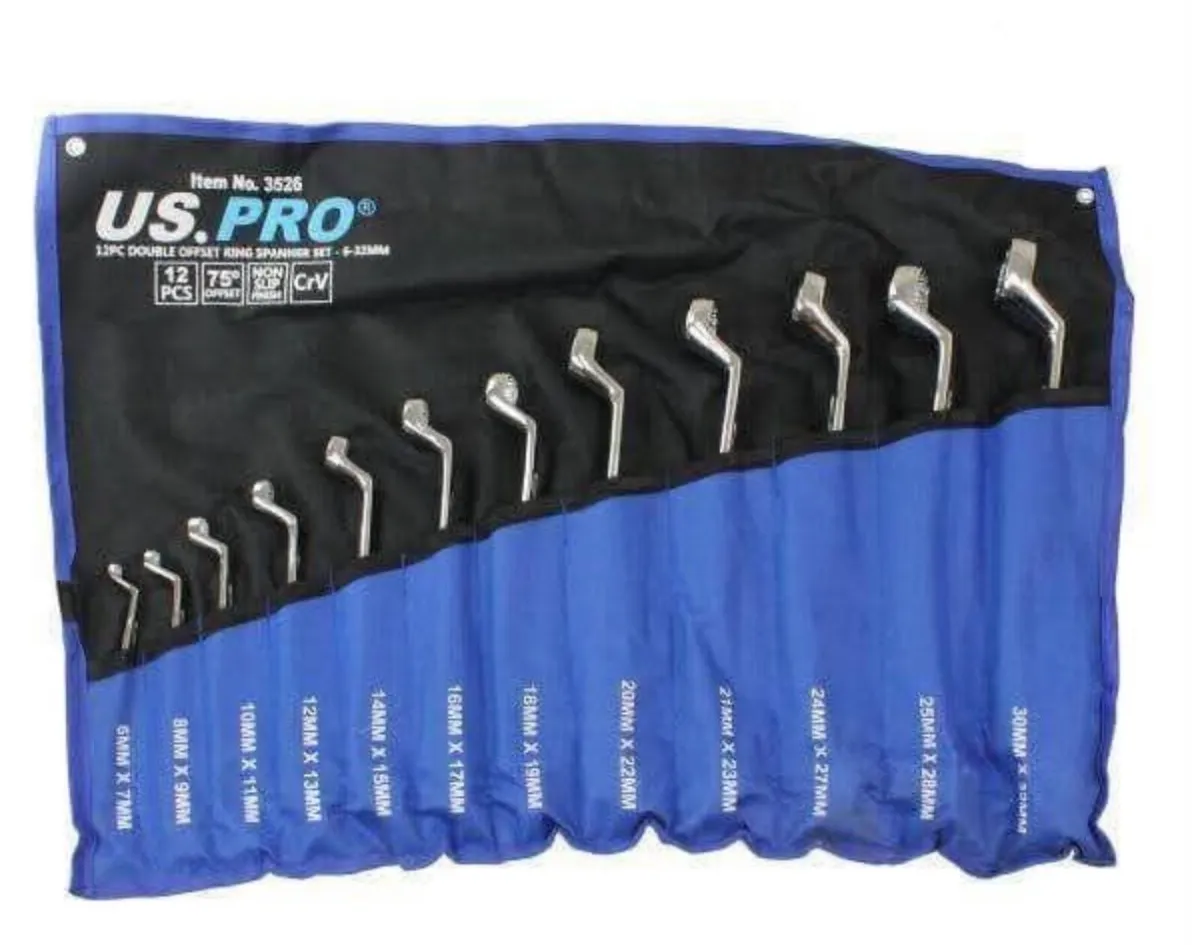 Brand New 12Pcs Double Offset Ring Spanner Set - Image 1