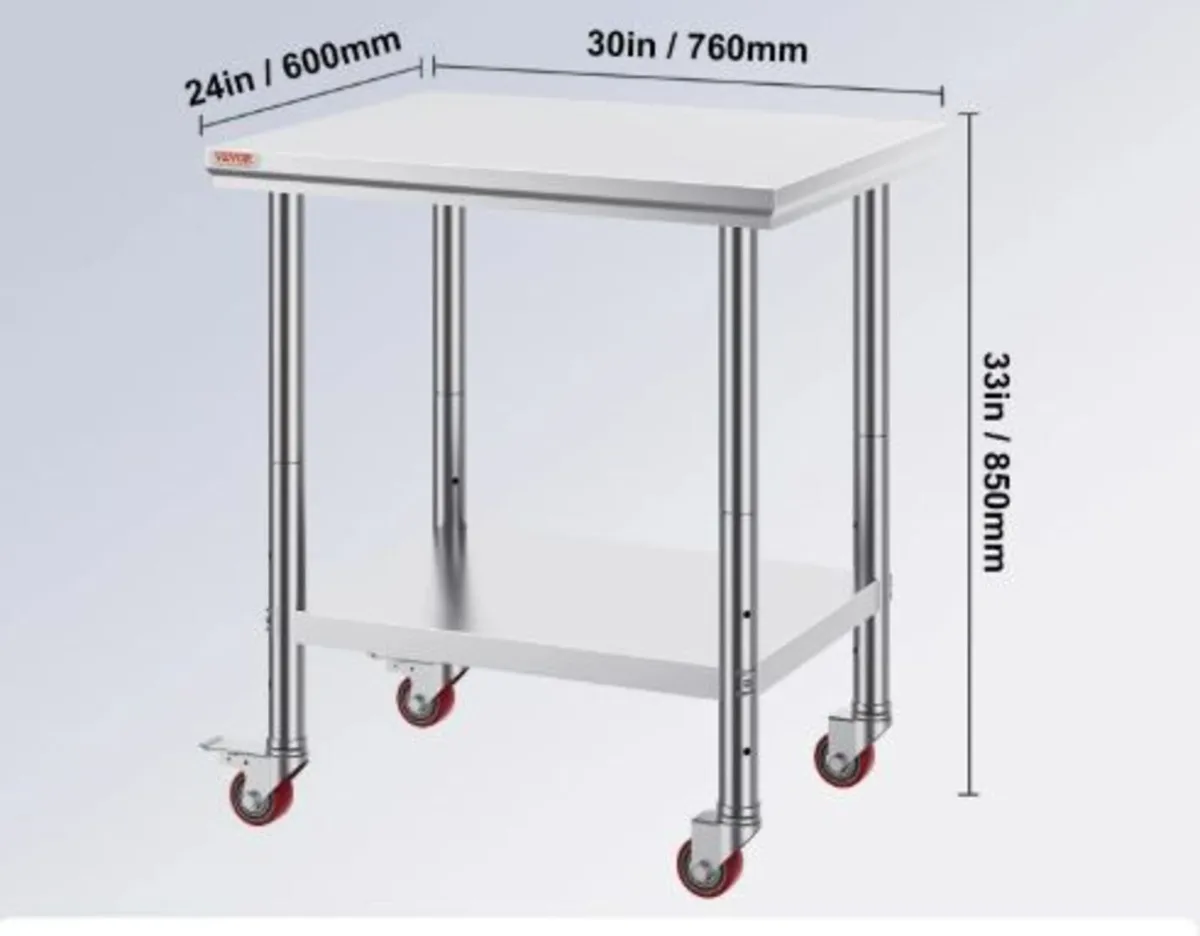 Stainless Steel Work Table 30 x24x33 Inch,700LBS - Image 4