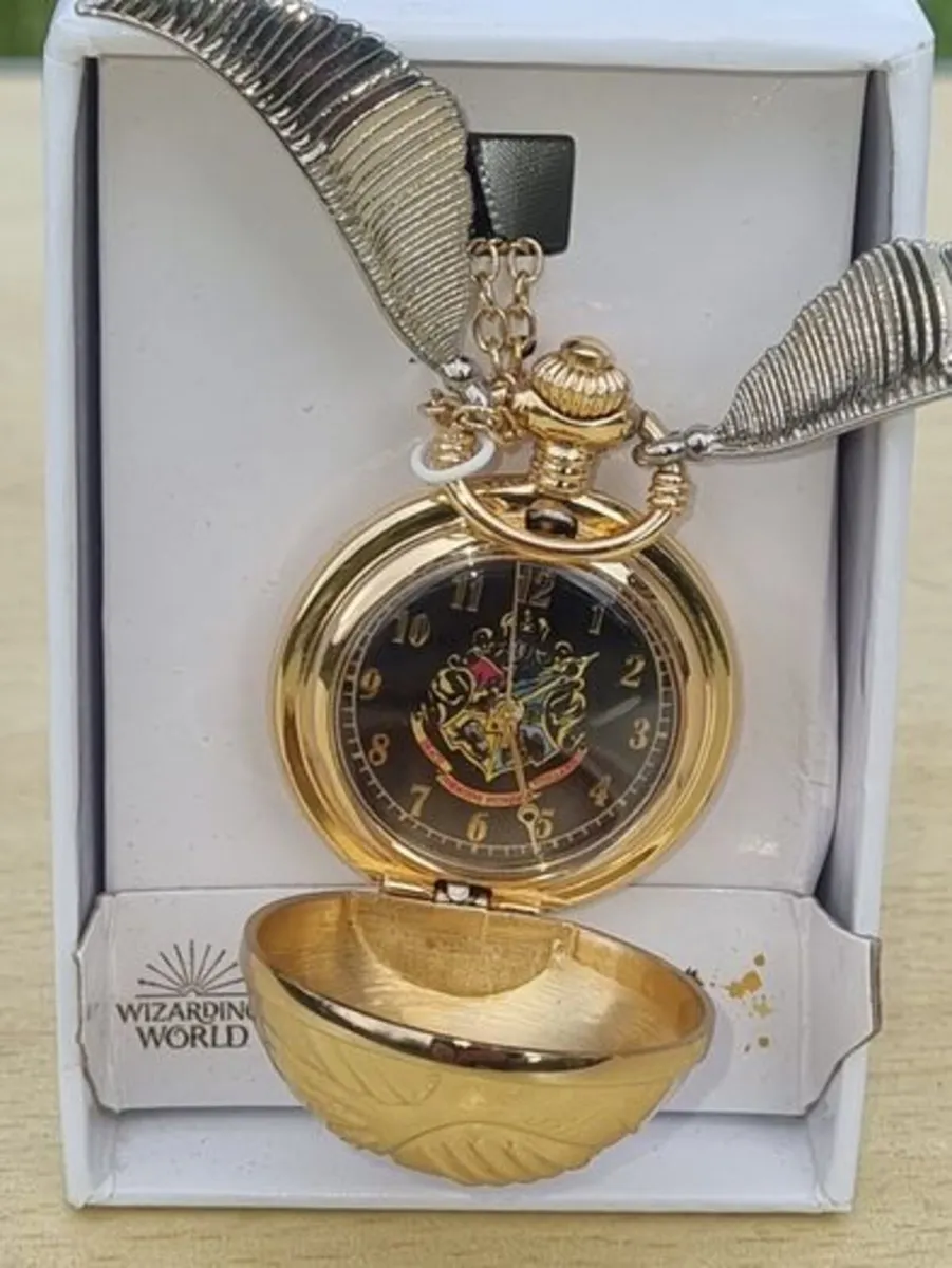 Harry Potter Golden Snitch Pocket Watch Necklace G - Image 2