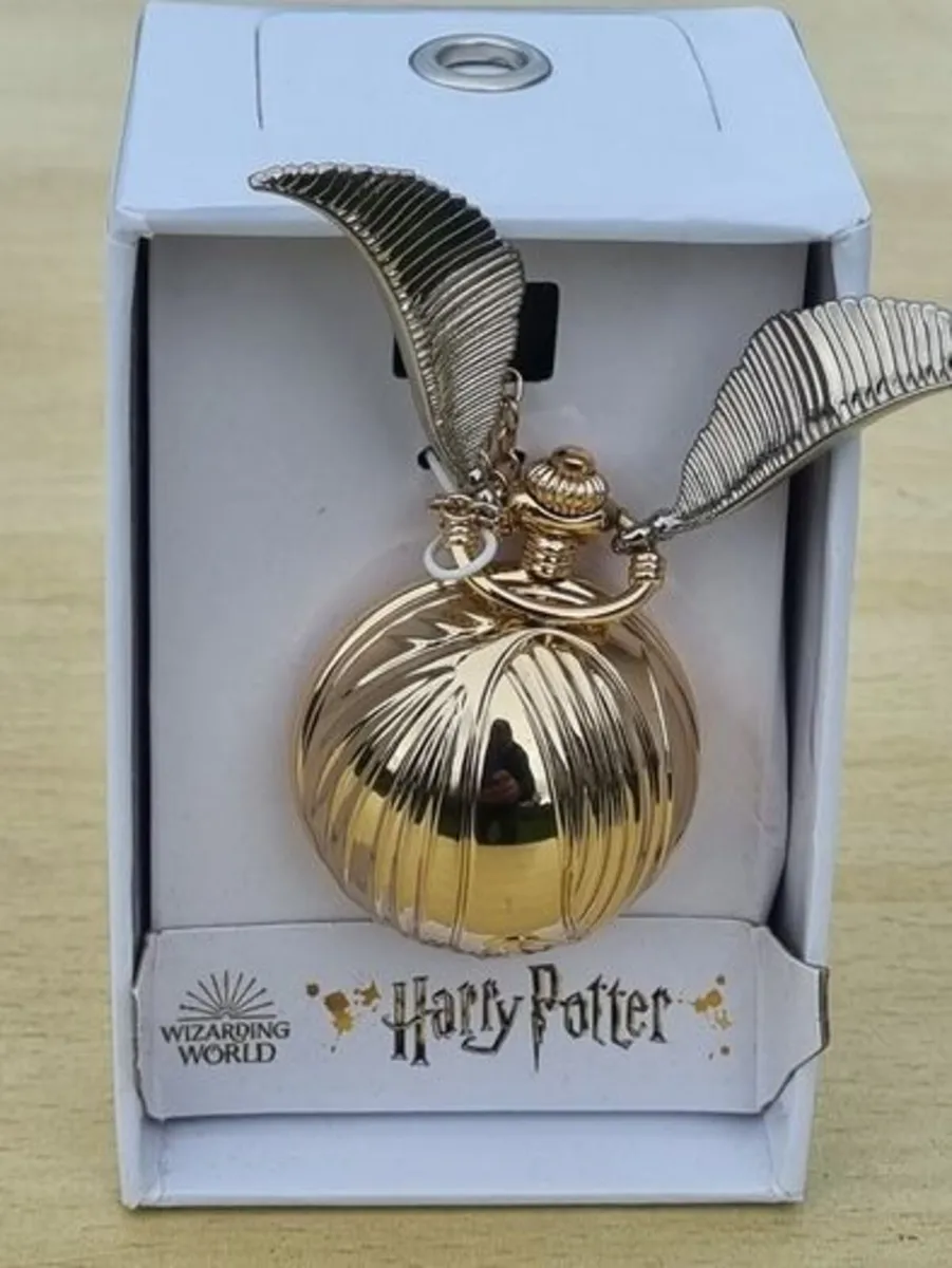 Harry Potter Golden Snitch Pocket Watch Necklace G - Image 4
