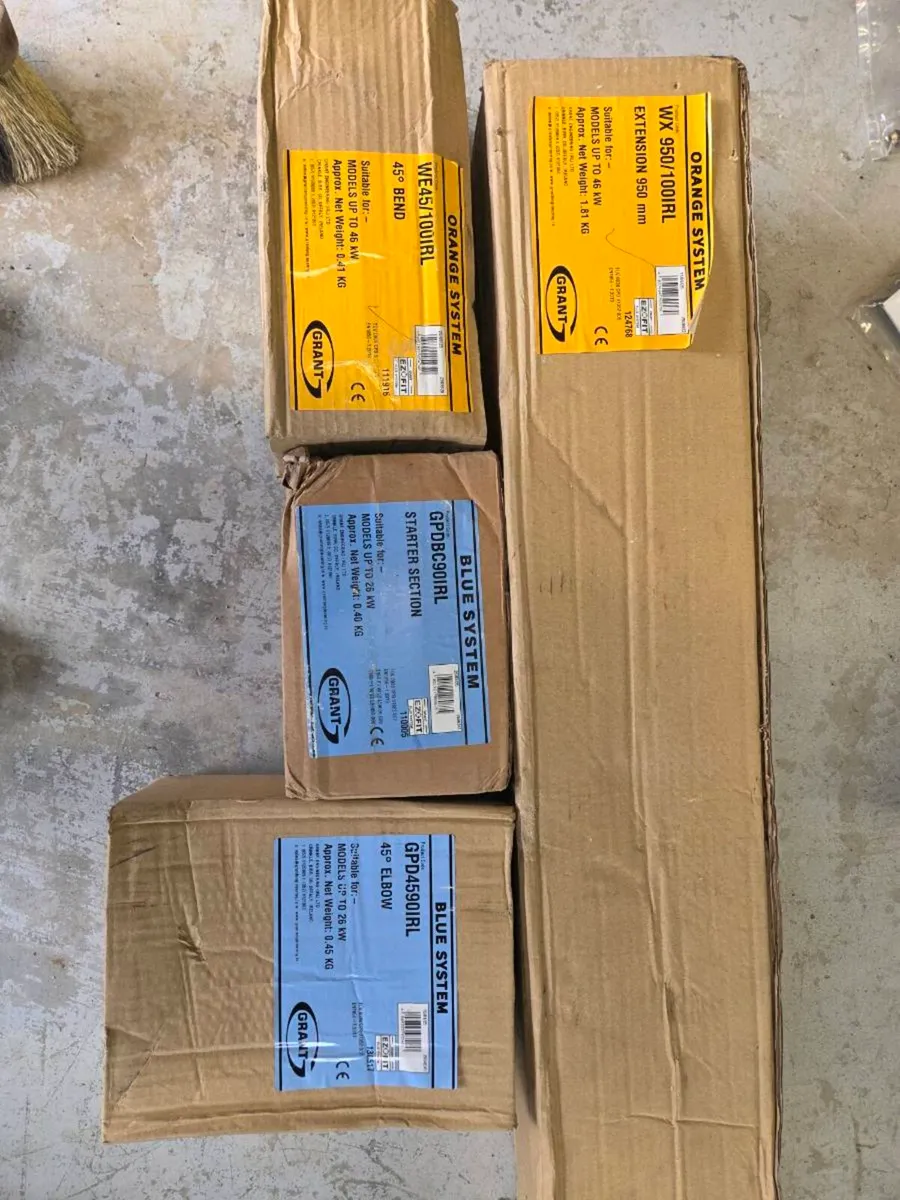 grant vortex boiler flue parts and plume kit, blue - Image 1