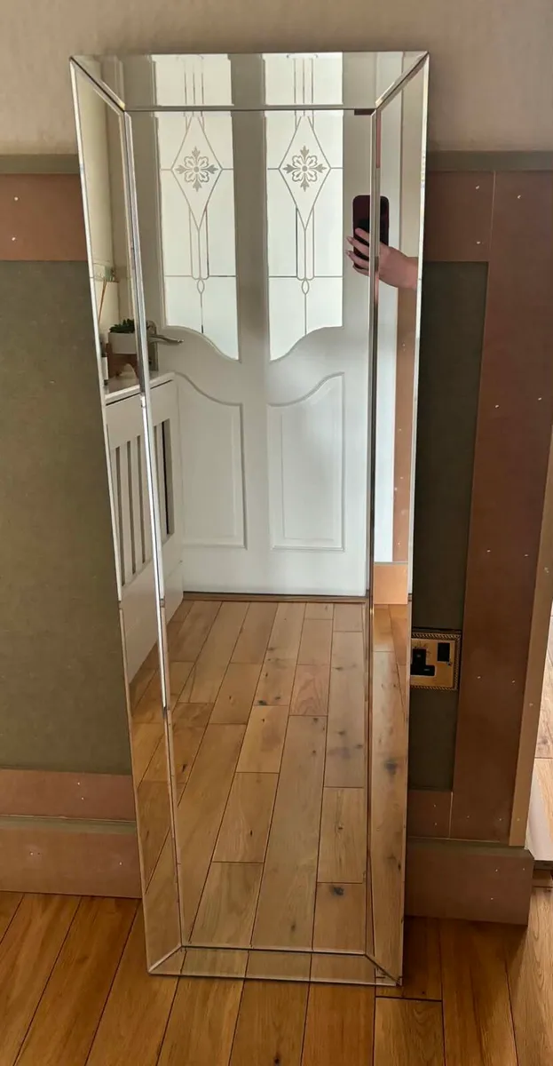 Large Silver Mirror - Image 1