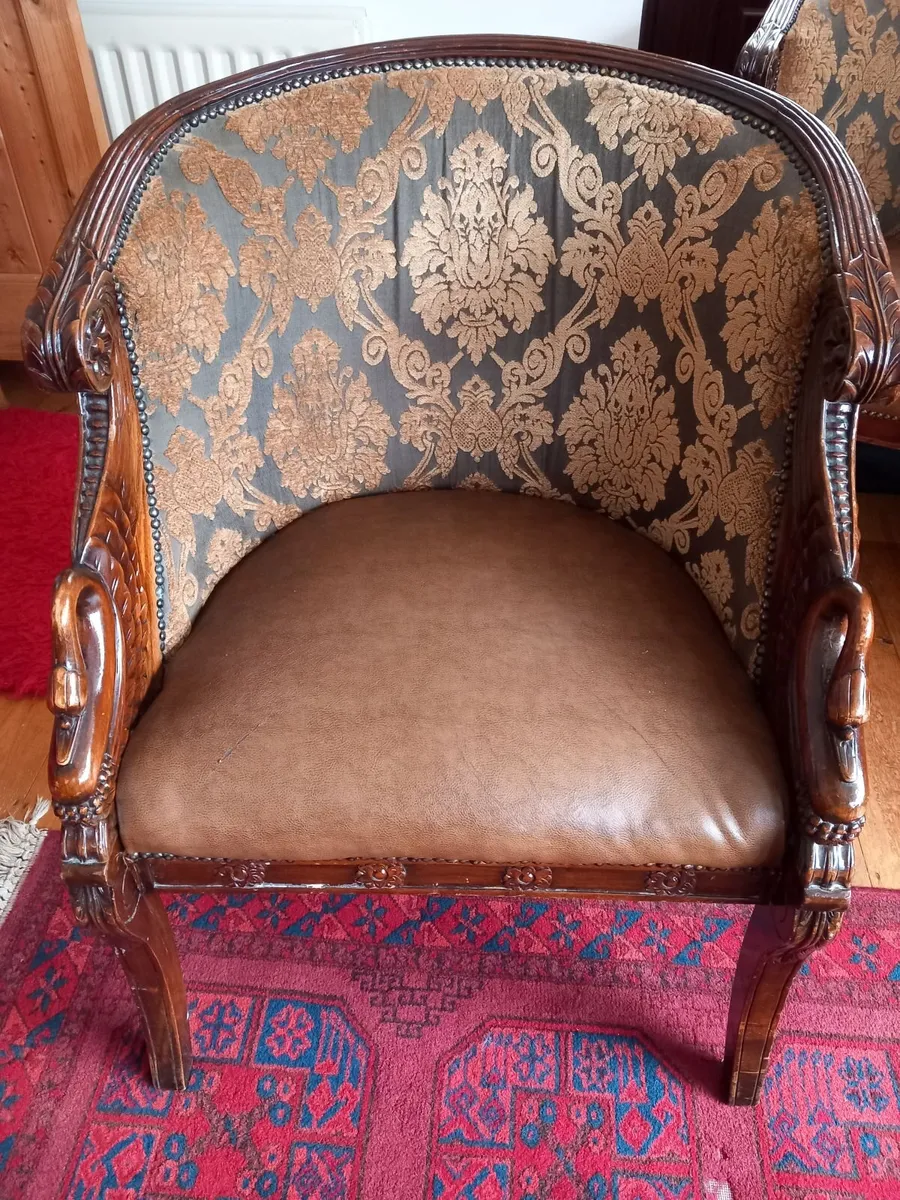 Victorian style mahogany tub  chairs - Image 2