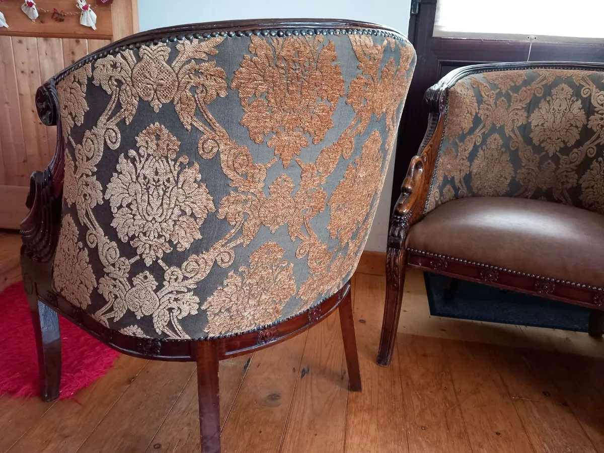 Victorian style mahogany tub  chairs - Image 4