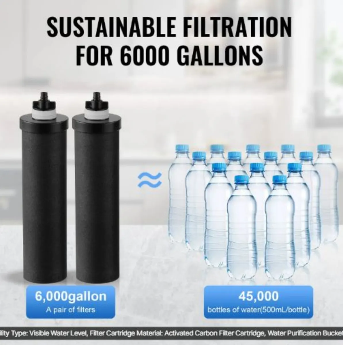 Gravity-fed Water Filter System,2.25G 304 Stainle - Image 3