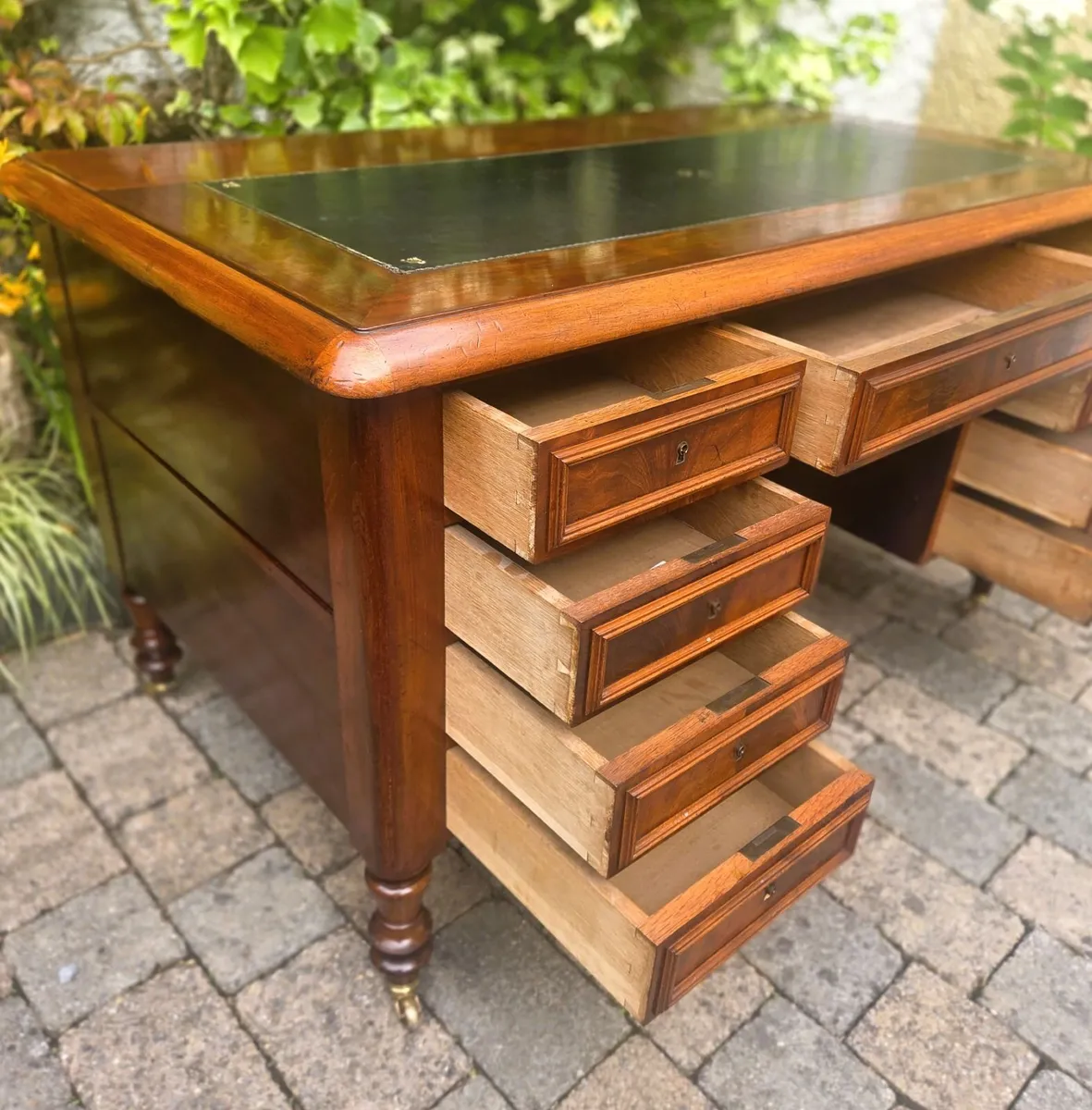 Antique French Pedestal Desk- Circa 1890 - Image 4
