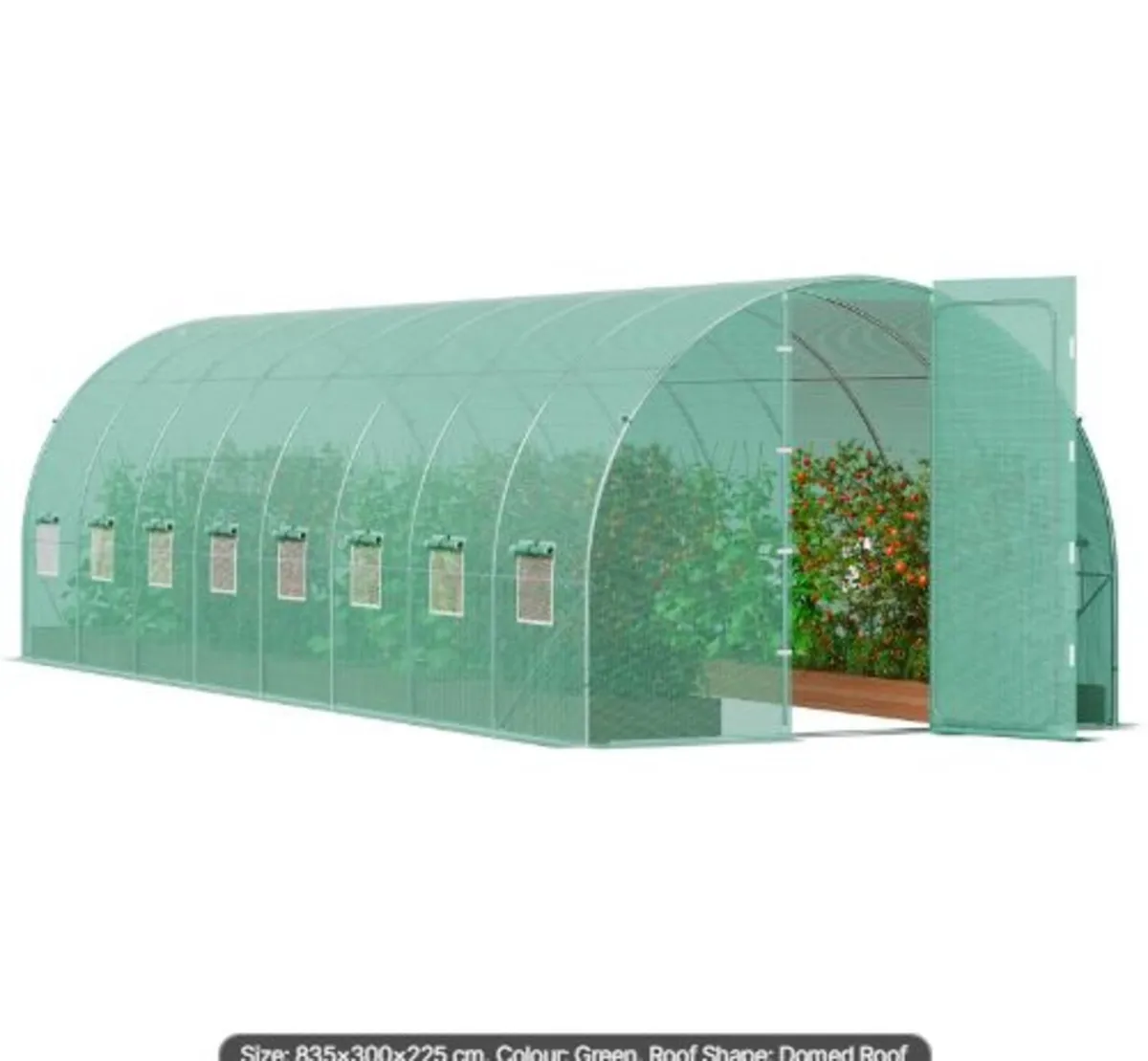 Walk-in Tunnel Greenhouse, 27.4x9.5x7.4 ft Hoop - Image 1