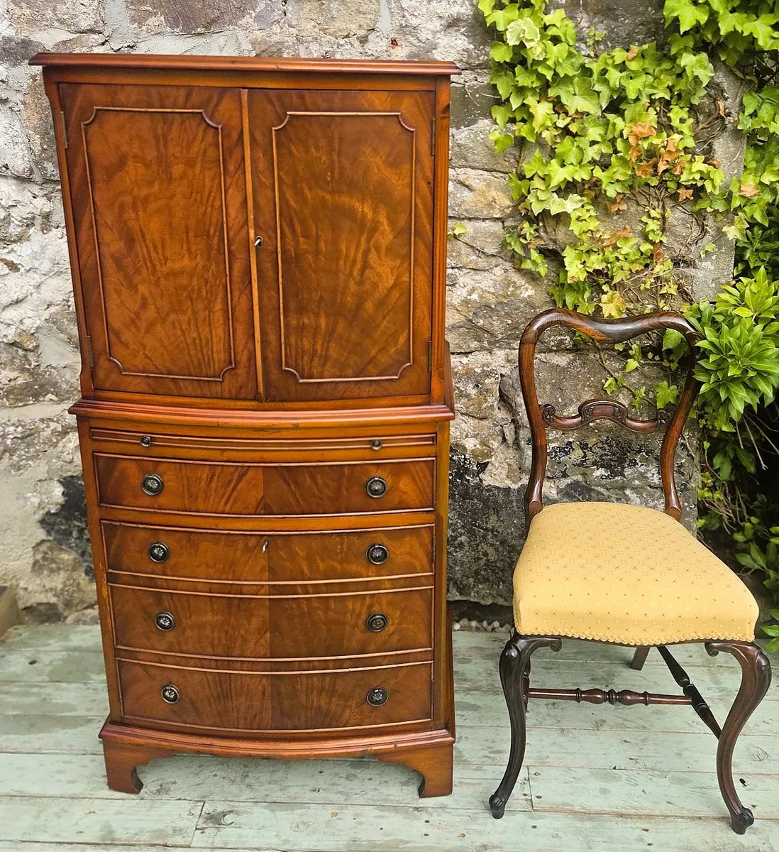 Vintage Cherrywood Drinks Cabinet- Circa 1970 - Image 3