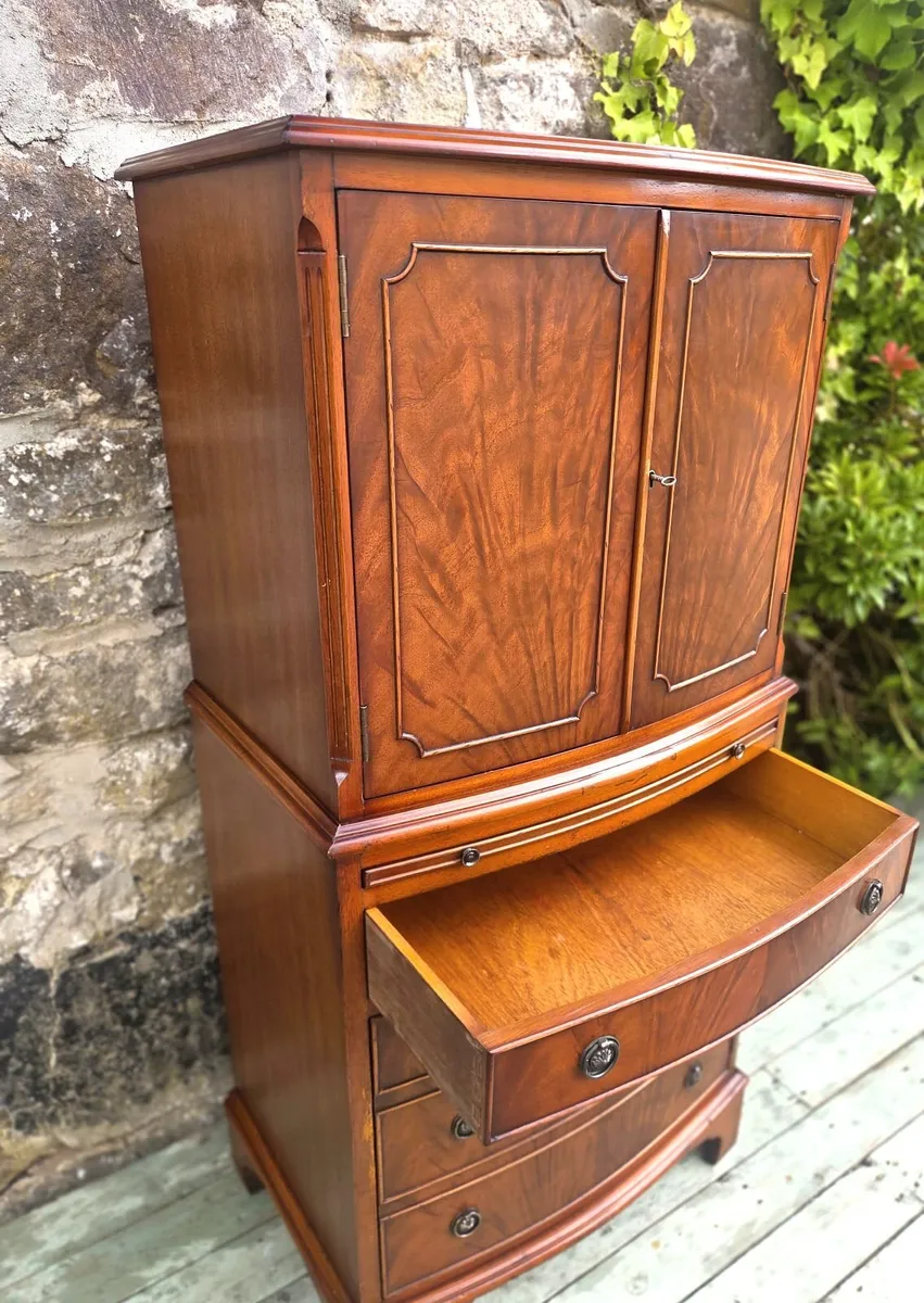 Vintage Cherrywood Drinks Cabinet- Circa 1970 - Image 4