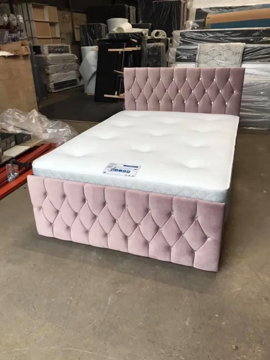 Florida Double & King Size Bed Frame With Drawers - Image 2