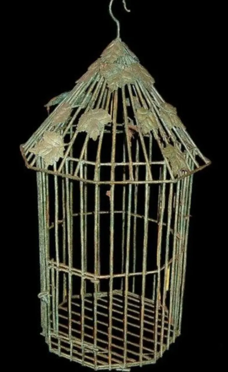 Substantial Vintage Verdigris Bird Cage-Pristine - Image 4