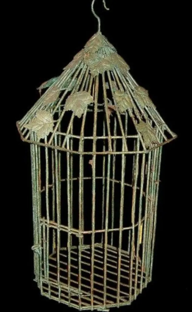 Substantial Vintage Verdigris Bird Cage-Pristine - Image 3