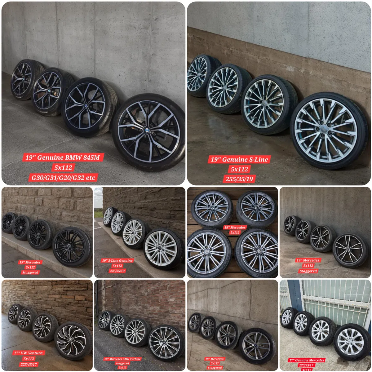 Sets of Alloys for Sale 5x112 & 5x120 BMW,Audi, VW - Image 1