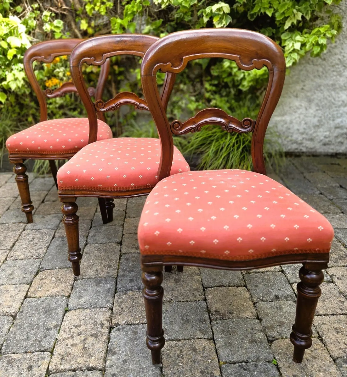 Victorian Balloon Back Chairs- Circa 1860 - Image 1