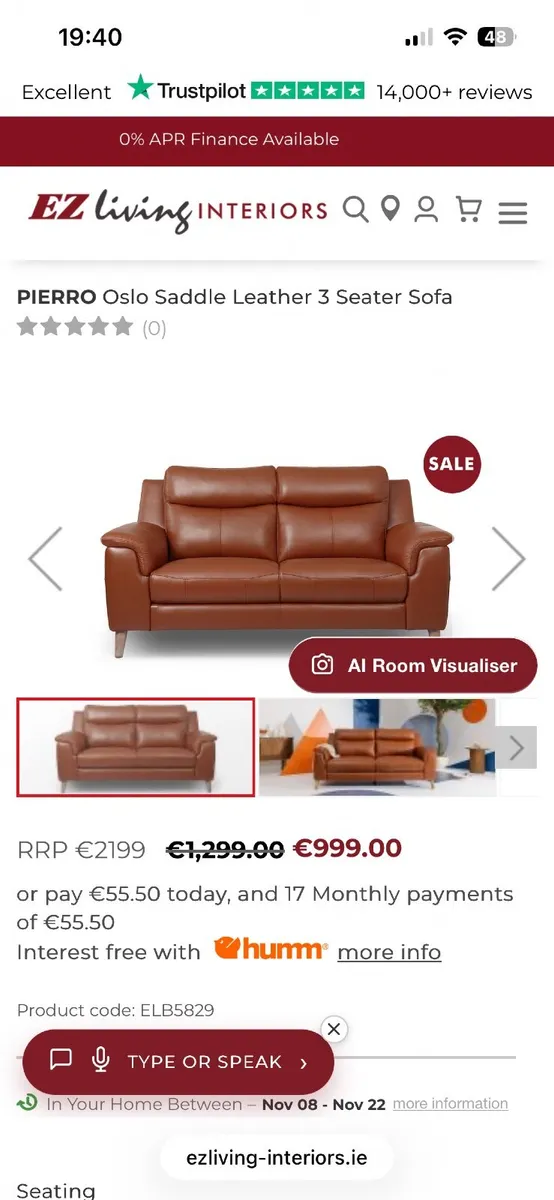 Leather Sofa - 3 seater-  perfect condition - Image 4