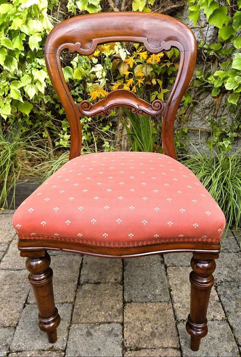 Victorian Balloon Back Chairs- Circa 1860 - Image 4